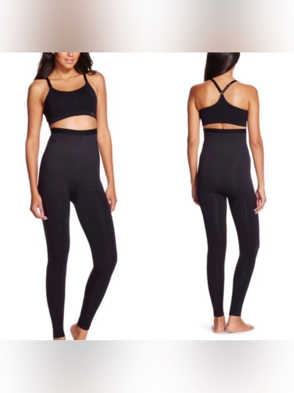 ASSETS by SPANX High-Waist Seamless Leggings Black Size Medium EUC